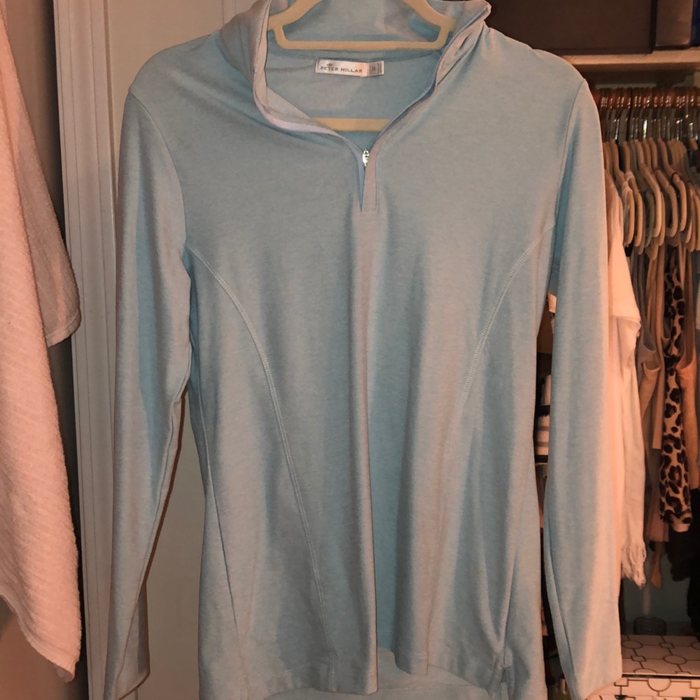 Women’s Peter Millar aqua quarter zip